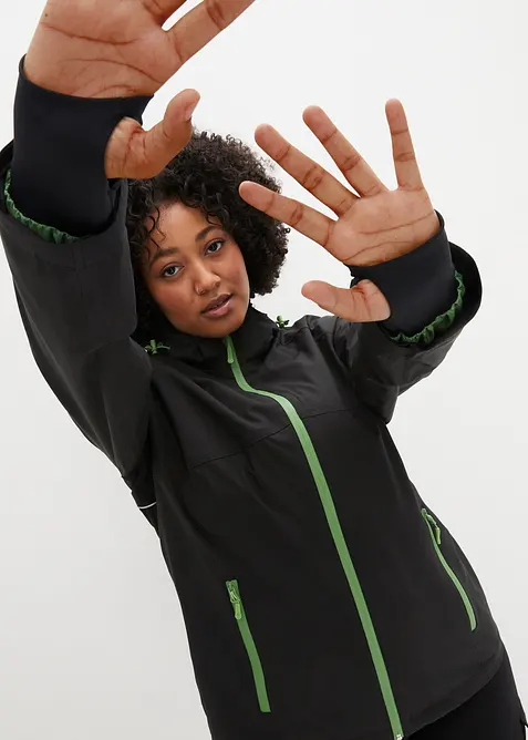 Giacca tecnica impermeabile con dettagli riflettenti, bonprix