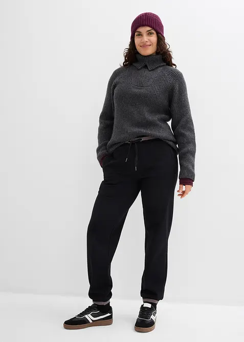 Pantaloni in felpa di misto cotone (pacco da 2), bonprix