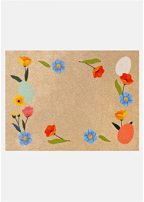 Zerbino lavabile con motivo primaverile, bonprix