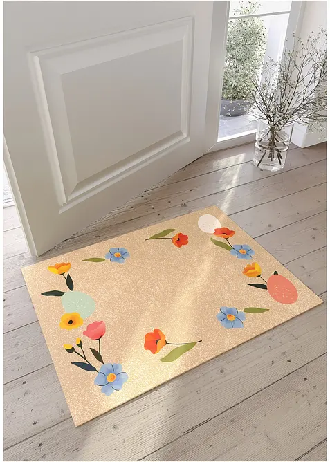 Zerbino lavabile con motivo primaverile, bonprix