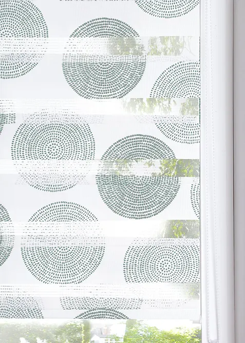 Tenda a rullo doppia con motivo a cerchi, bonprix