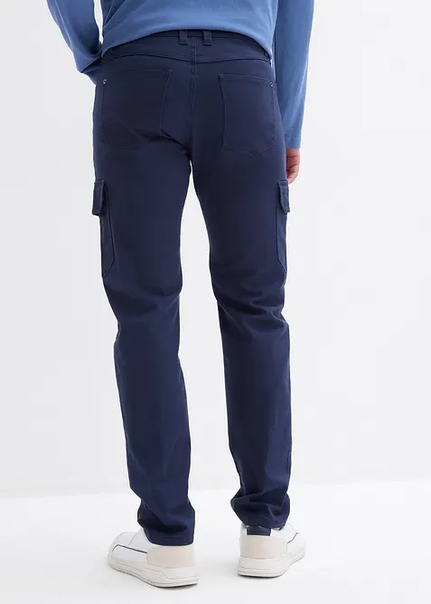 Pantaloni elasticizzati con tasche cargo regular fit, straight, bonprix