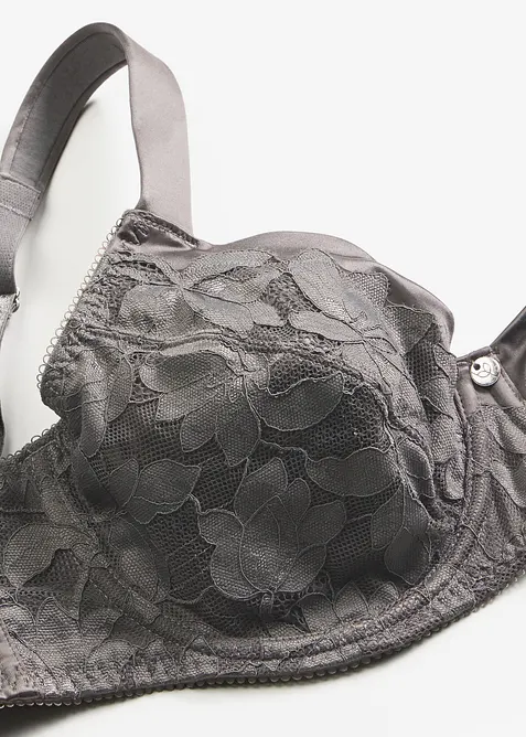 Reggiseno con ferretto, spalline imbottite e effetto lucido, bonprix