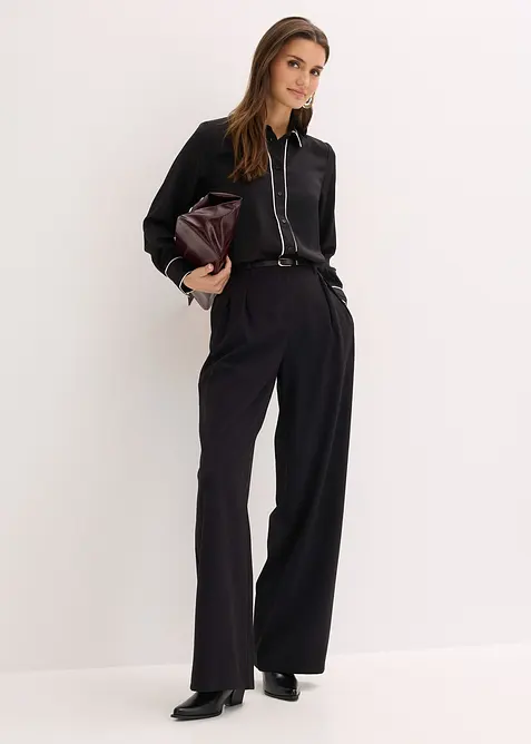 Camicetta in satin fluente, bonprix