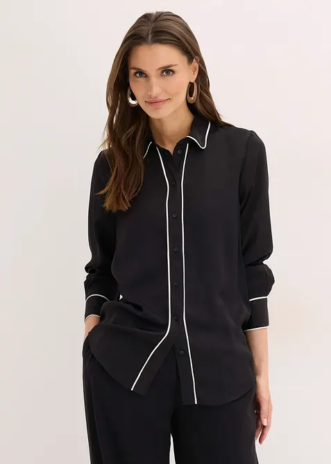 Camicetta in satin fluente, bonprix