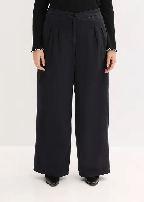 Pantaloni con pinces in puro cotone, bonprix