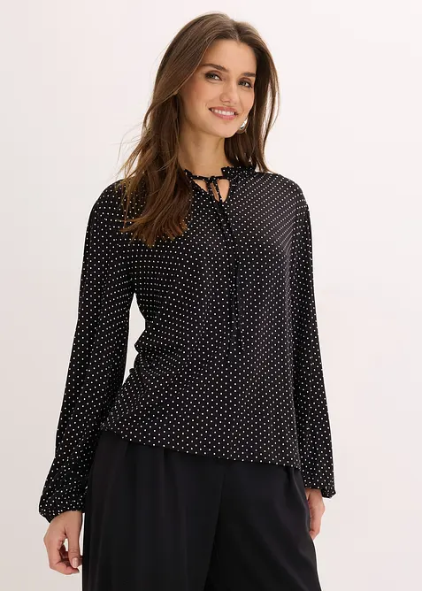 Maglia a maniche lunghe in misto viscosa, bonprix