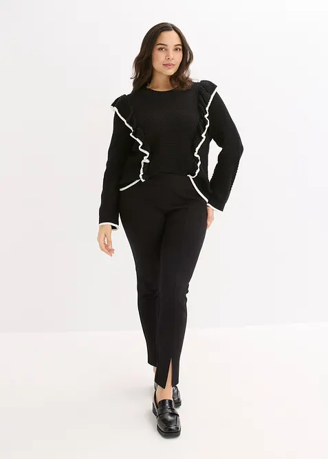 Maglione in filato fine di misto cotone, bonprix