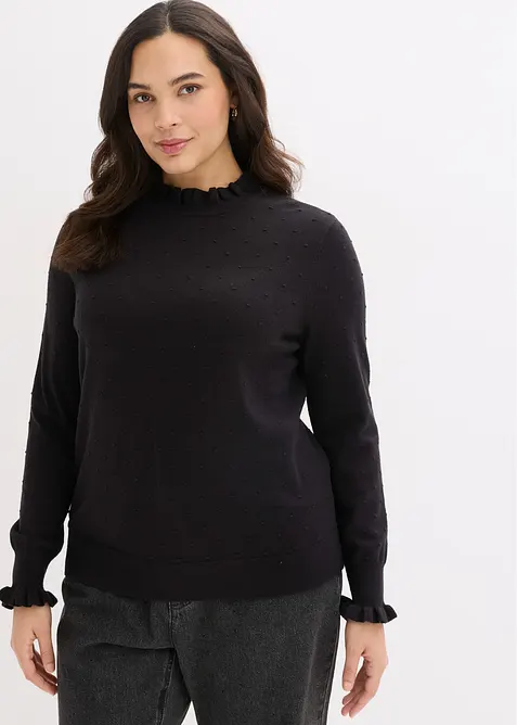 Maglione in filato fine di misto viscosa, bonprix