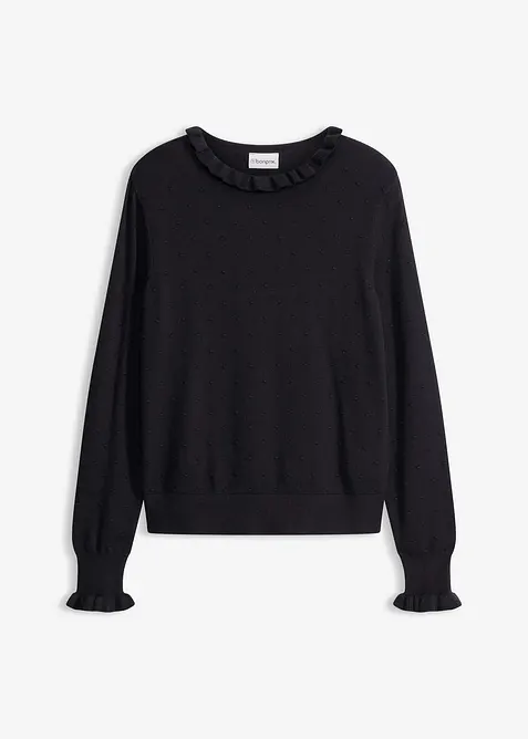 Maglione in filato fine di misto viscosa, bonprix