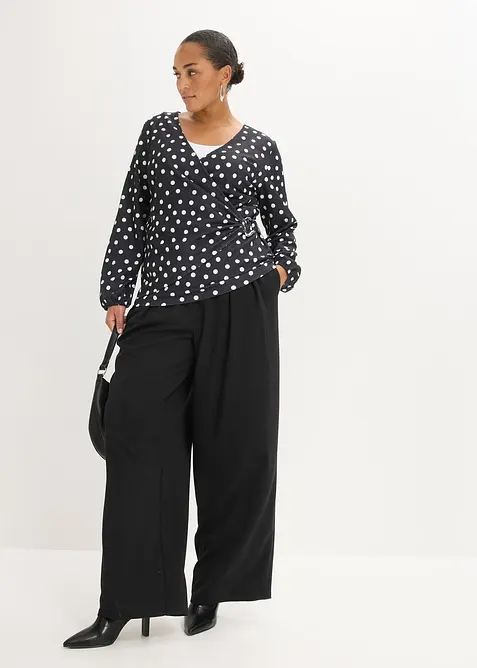 Maglia a maniche lunghe in jersey operato, bonprix