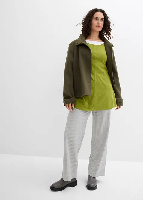 Maglia a maniche lunghe in misto cotone e viscosa, bonprix