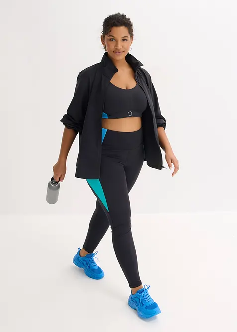 Giacca sportiva oversize in tessuto sostenuto dalla mano simile al cotone, bonprix