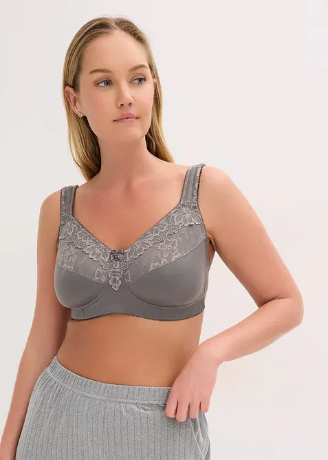 Reggiseno contenitivo senza ferretto con spalline imbottite (pacco da 2), bonprix