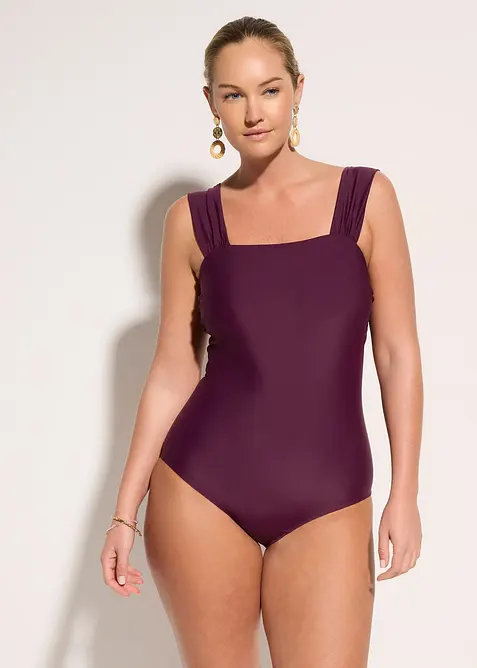 Costume intero con effetto modellante medio e spalline larghe, bonprix