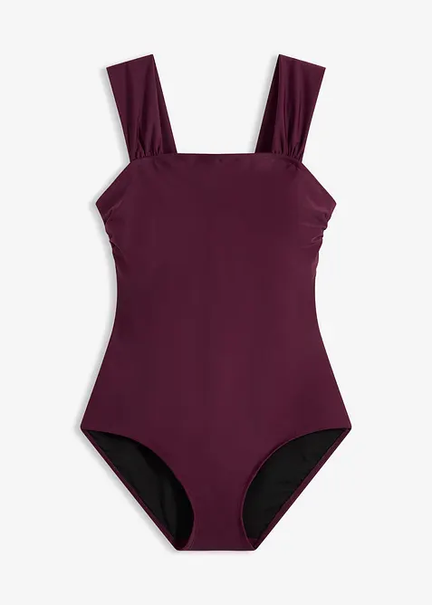 Costume intero con effetto modellante medio e spalline larghe, bonprix