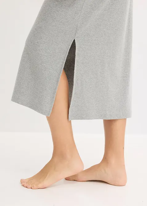 Camicia da notte a coste con abbottonatura, bonprix