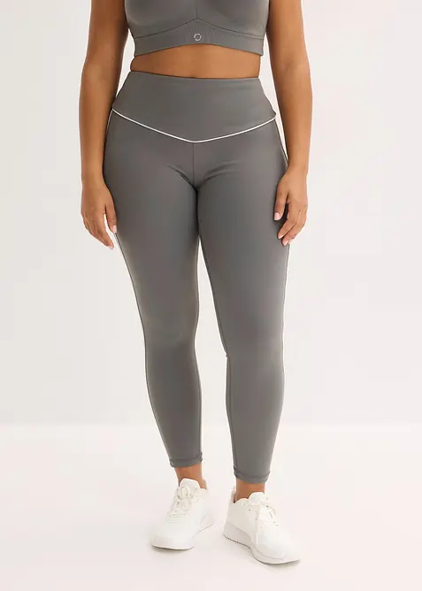 Leggings sportivi in tessuto sostenuto dalla mano simile al cotone, bonprix