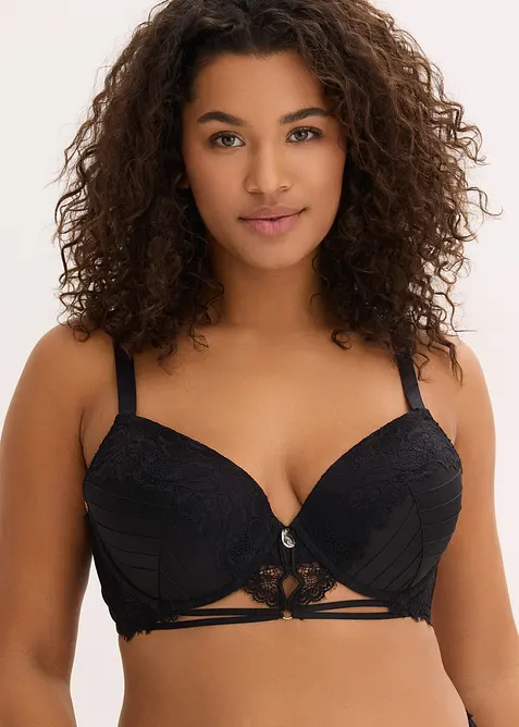 Reggiseno con coppe preformate e pizzo delicato, bonprix