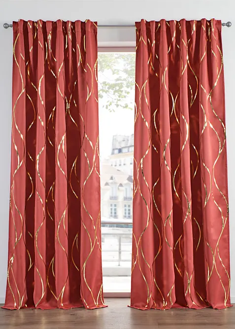 Tenda semioscurante in fantasia lucida (pacco da 1), bonprix
