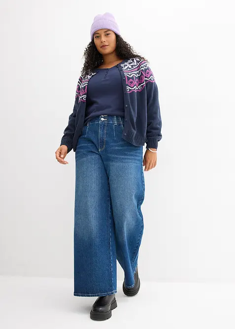 Maglia a maniche lunghe in puro cotone biologico, bonprix