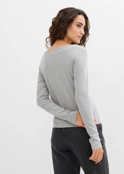 Maglia a maniche lunghe in puro cotone biologico, bonprix