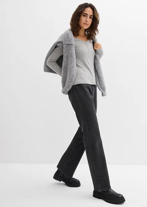 Maglia a maniche lunghe in puro cotone biologico, bonprix