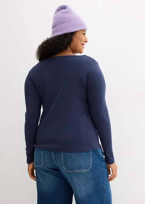 Maglia a maniche lunghe in puro cotone biologico, bonprix