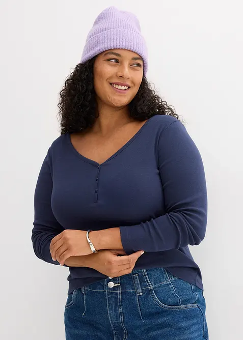 Maglia a maniche lunghe in puro cotone biologico, bonprix