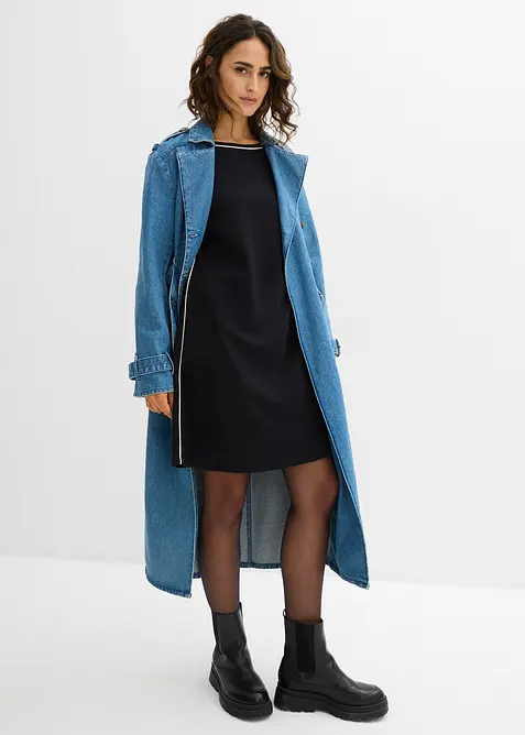 Abito in maglina di cotone biologico con profili a contrasto, bonprix