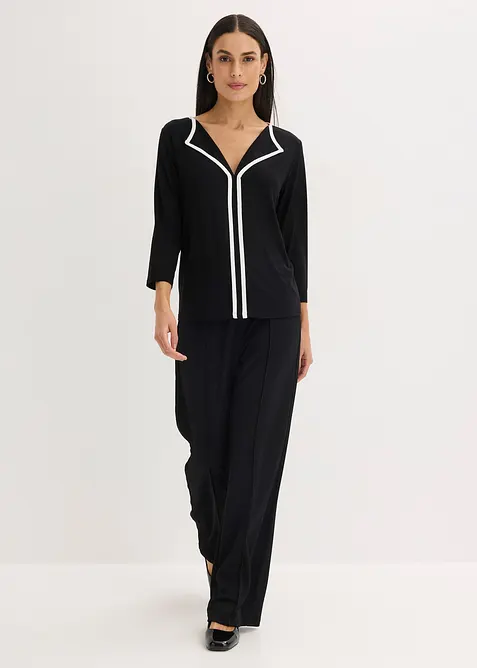 Maglia con bordi a contrasto, bonprix