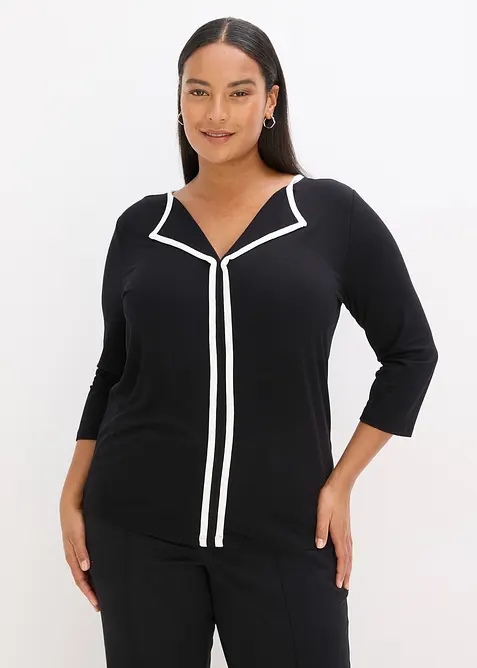 Maglia con bordi a contrasto, bonprix
