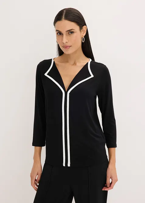 Maglia con bordi a contrasto, bonprix