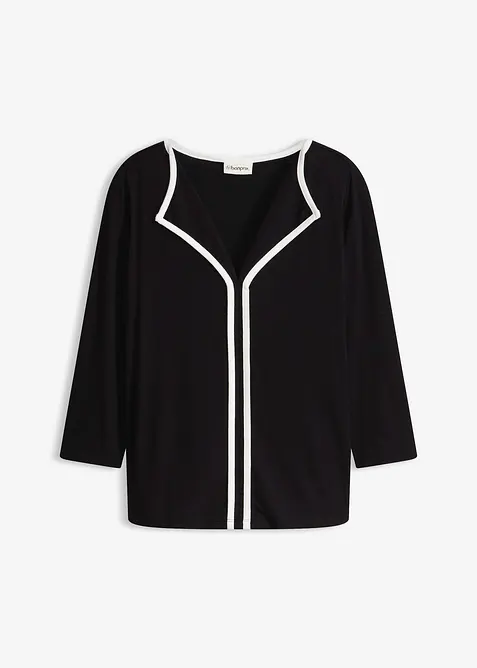 Maglia con bordi a contrasto, bonprix