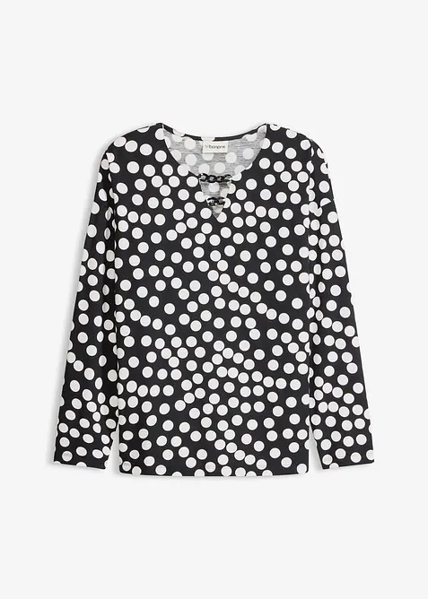 Tunica a maniche lunghe con dettaglio decorativo, bonprix