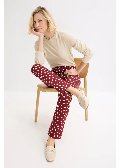 Pantaloni 5 tasche elasticizzati, bonprix