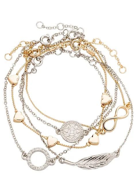 Braccialetti (set 5 pezzi), bonprix