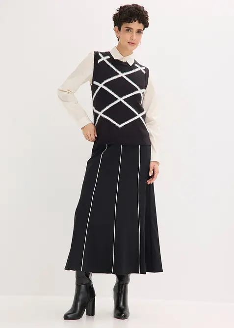 Gilet con filato piumato, bonprix