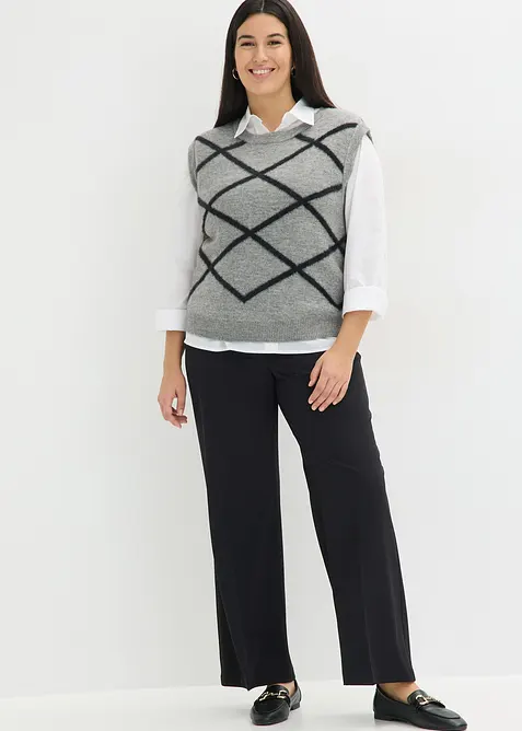 Gilet con filato piumato, bonprix