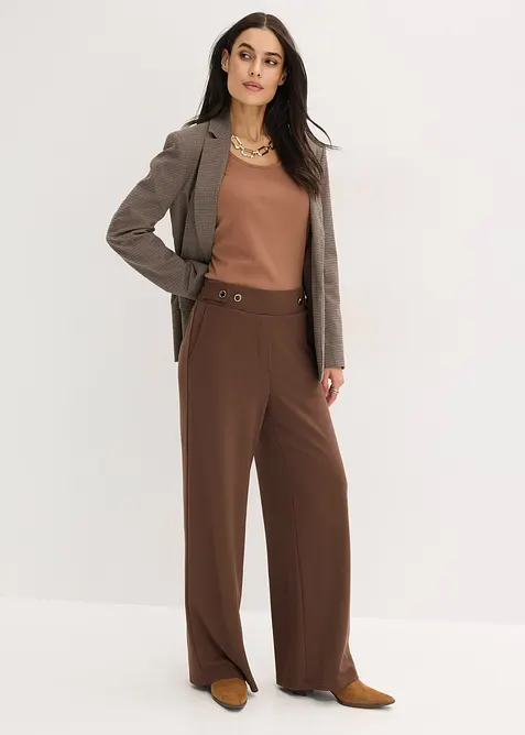 Pantaloni in jersey con traversina decorativa, bonprix