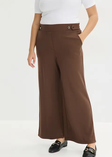 Pantaloni in jersey con traversina decorativa, bonprix