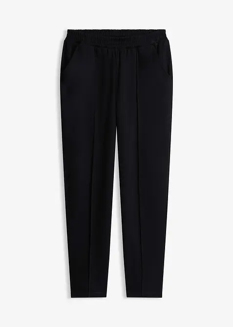 Pantaloni con elastico in vita e piega cucita, bonprix