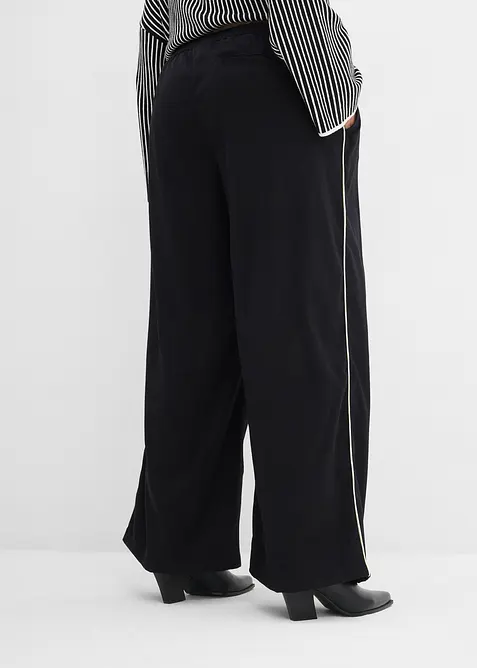 Pantaloni larghi in misto viscosa, bonprix