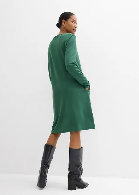 Abito svasato in maglina di misto viscosa, bonprix