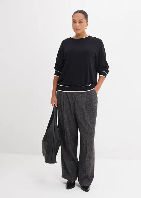 Maglione in filato fine misto viscosa, bonprix