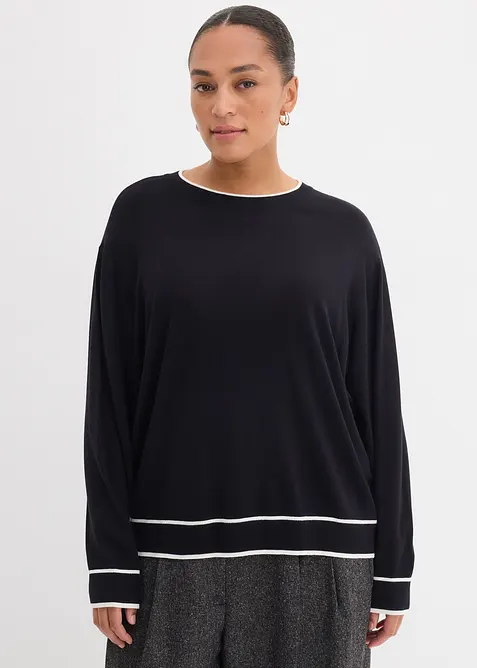 Maglione in filato fine misto viscosa, bonprix