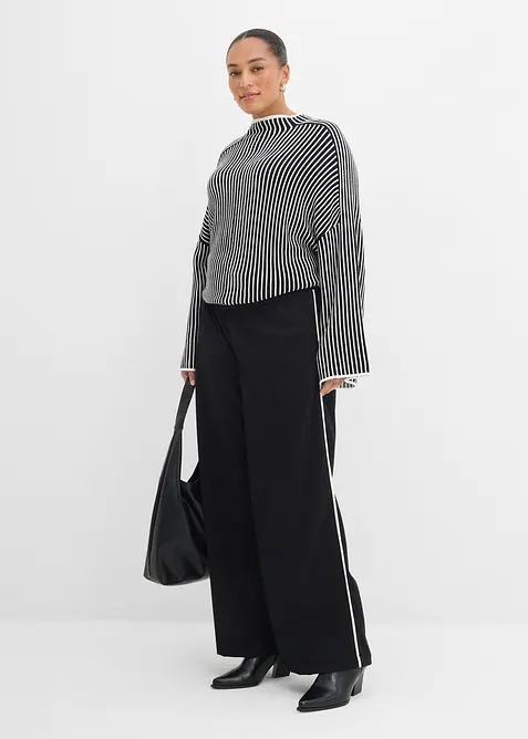 Pantaloni larghi in misto viscosa, bonprix