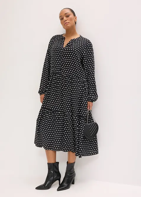 Abito midi in viscosa fluente, bonprix