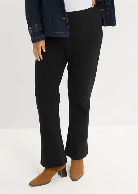 Pantaloni in jersey crinkle, bonprix