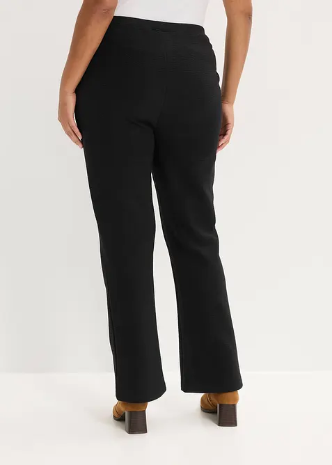 Pantaloni in jersey crinkle, bonprix